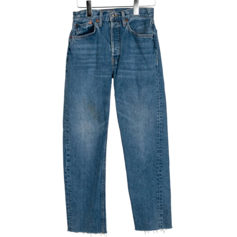 RE/DONE Mid-rise Straight Leg Cropped Jeans